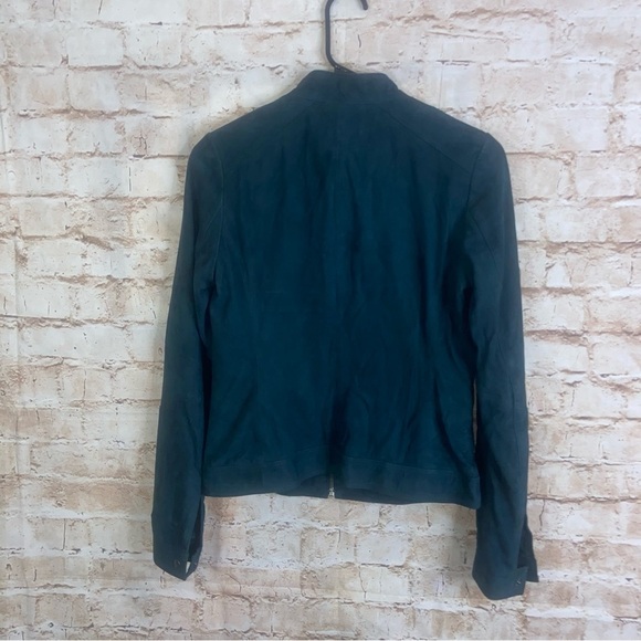 Neiman Marcus Floral Embroidered Suede Moto Jacket Size XS - Picture 5 of 7